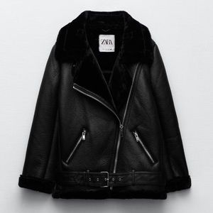 Brand New Faux Leather and Fur Jacket